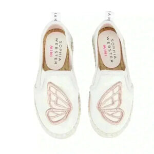 NWT SOPHIA WEBSTER MINI Girls Butterfly Espadrille Flat 32 EU / 1 US